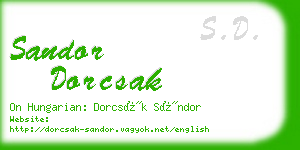 sandor dorcsak business card